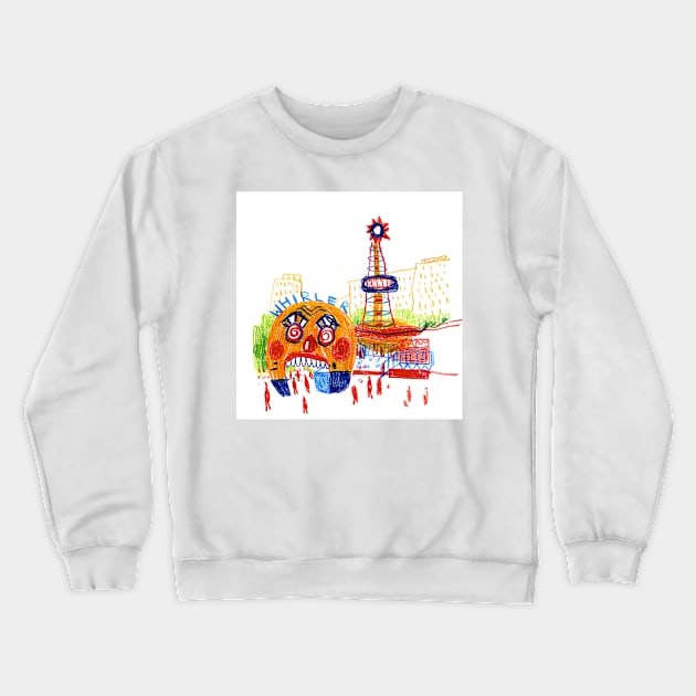 Fairground Crewneck Sweatshirt by MARKDONNELLYILLUSTRATION